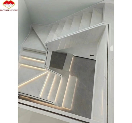 Interior Villa Moderna Escaleras de Piedra Natural Diseño para escalones rectos pulidos