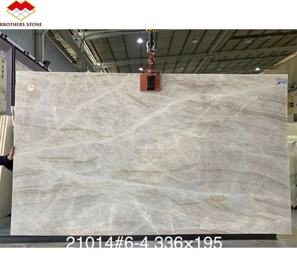 Cristal natural brasileño de piedra de cuarcita luz beige Taj Mahal mármol para encimeras de mesa 18 mm