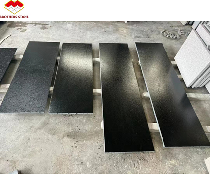 Estilo de diseño moderno Shanxi Bloques de granito negro de 18 mm de espesor