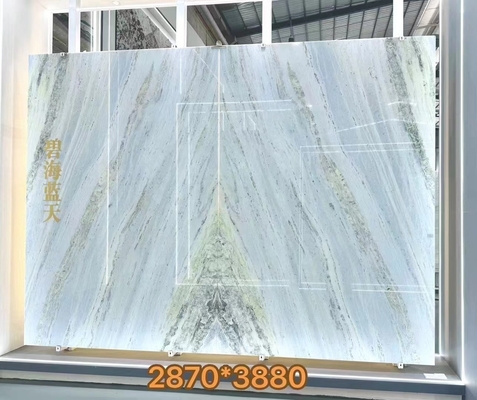 Brasil Cristal azul de cuarcita de mármol de piedra retroiluminada placa para el mostrador de la vanidad moderna