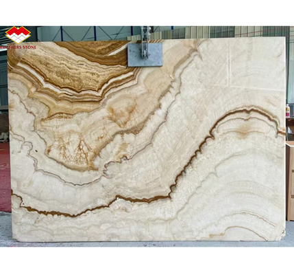 Modern Onyx Marmol Vena Dorada Madera Amarilla Dorada Granos Decoración de bañera para casas modernas