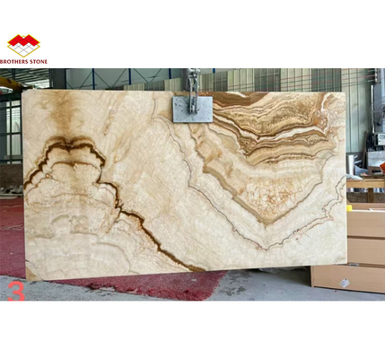 Modern Onyx Marmol Vena Dorada Madera Amarilla Dorada Granos Decoración de bañera para casas modernas