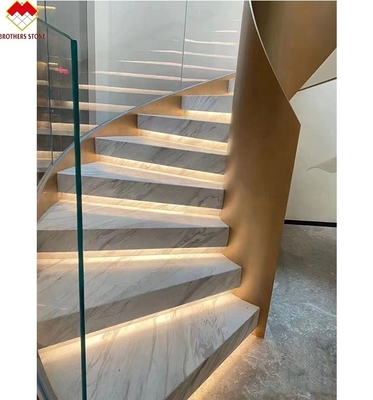 Lámpara LED moderna de escalera interior antideslizante de diseño de mármol blanco cristalino FOB
