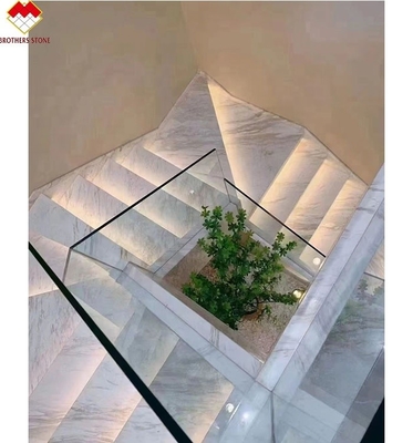 Lámpara LED moderna de escalera interior antideslizante de diseño de mármol blanco cristalino FOB