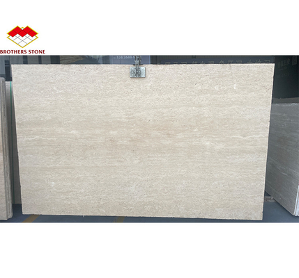 Hoteles de mármol travertino laja mesa de comedor pulida Muebles ovalados de piedra natural moderna