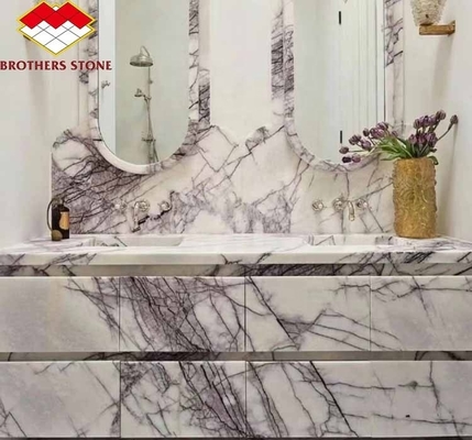 Piedra natural para la escalera de la encimera moderna de nieve perfumada Ciruela de piedra para el hogar forma de la losa grande