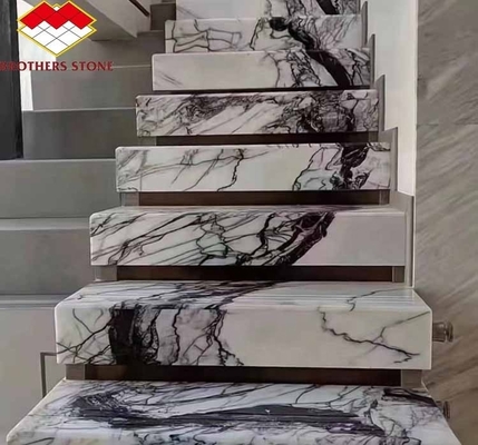 Piedra natural para la escalera de la encimera moderna de nieve perfumada Ciruela de piedra para el hogar forma de la losa grande