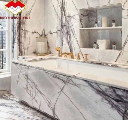 Piedra natural para la escalera de la encimera moderna de nieve perfumada Ciruela de piedra para el hogar forma de la losa grande