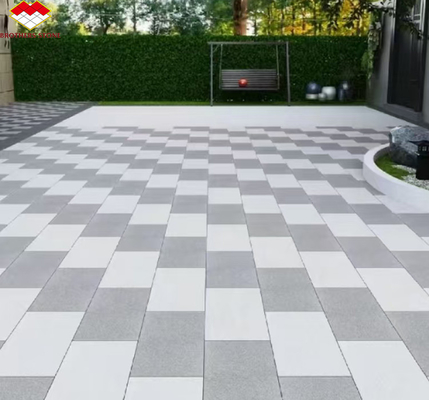 Los hermanos de piedra flameada gris de granito de losas de pavimento de azulejos para el camino de piedra natural afilada