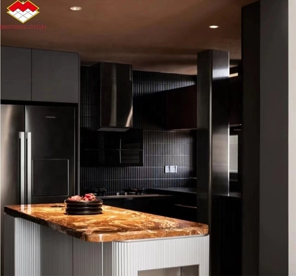 Marmol de ónix rojo tigre natural translúcido pulido para diseño de hoteles de jade con retroiluminación moderna
