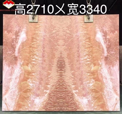Moderno diseño de mármol pulido Bookmatch Tiles personalizado retroiluminado de dragón rojo de jade ónix pared