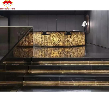 Diseño gráfico de interiores de hoteles, revestimiento de paredes con revestimiento natural de piedra flexible