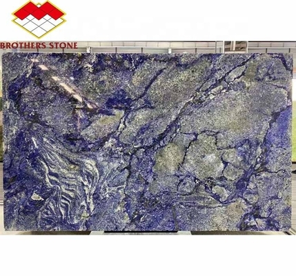 Modern Luxury Brasil Hotel Cocina Escritorio Azul Oscuro Zafiro Piedra de Mármol Gran Tabla