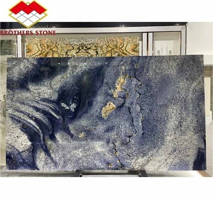 Modern Luxury Brasil Hotel Cocina Escritorio Azul Oscuro Zafiro Piedra de Mármol Gran Tabla