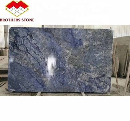Modern Luxury Brasil Hotel Cocina Escritorio Azul Oscuro Zafiro Piedra de Mármol Gran Tabla