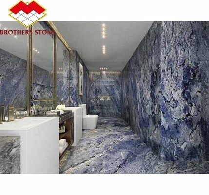 Modern Luxury Brasil Hotel Cocina Escritorio Azul Oscuro Zafiro Piedra de Mármol Gran Tabla