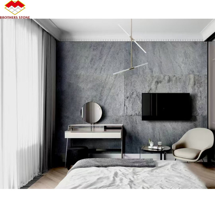 Hojas de piedra de pizarra flexibles revestimiento de pared en diseño moderno para interiores de hoteles y villas