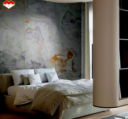 Hojas de piedra de pizarra flexibles revestimiento de pared en diseño moderno para interiores de hoteles y villas