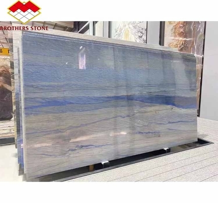 Vender directamente azulejos refinados de la losa imperial azul cielo azul cuarcita gran claraboya azulejos de mármol