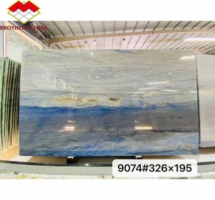 Vender directamente azulejos refinados de la losa imperial azul cielo azul cuarcita gran claraboya azulejos de mármol