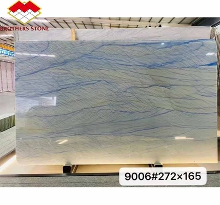 Vender directamente azulejos refinados de la losa imperial azul cielo azul cuarcita gran claraboya azulejos de mármol