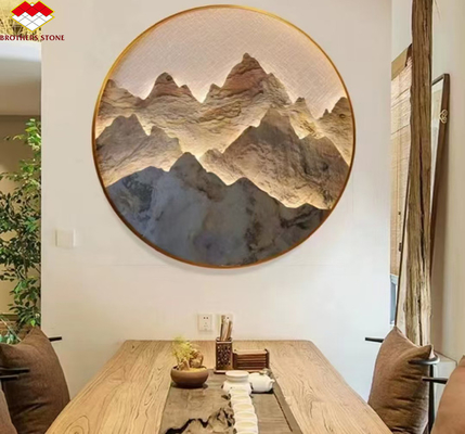 Tejas de pared de láminas de piedra natural ultrafinas para diseño de interiores de hoteles modernos