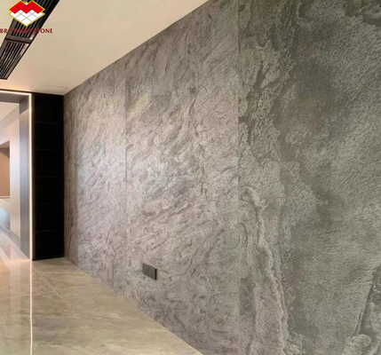 Tejas de pared de láminas de piedra natural ultrafinas para diseño de interiores de hoteles modernos