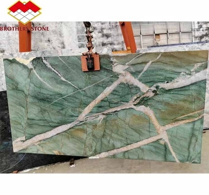 Piedra natural Brasil Mármol retroiluminado Sodalita cuarcita verde para ideas de diseño de dormitorio