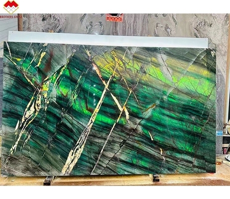 18 20 mm de espesor Fuchsite cristal verde lujoso Real Esmeralda verde mesas de trabajo de cuarcita