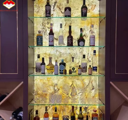 Paneles de piedra retroiluminados ultrafinos para decoración interior de estilo moderno en villas y hoteles