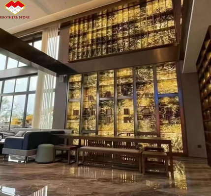 Paneles de piedra retroiluminados ultrafinos para decoración interior de estilo moderno en villas y hoteles