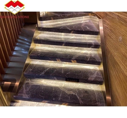 Diseño gráfico de interiores escalones de piedra artificial azulejos para escaleras sinterizadas modernas