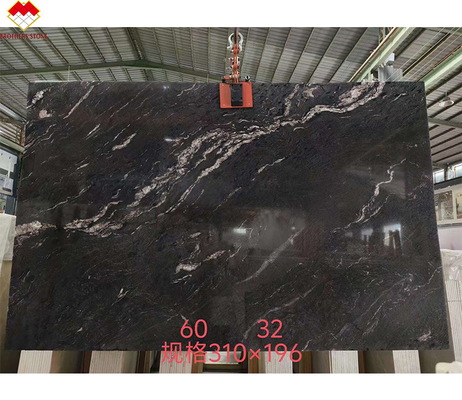 Grano de granito cósmico negro Gucci pulido de Brasil para cocina y baño modernos