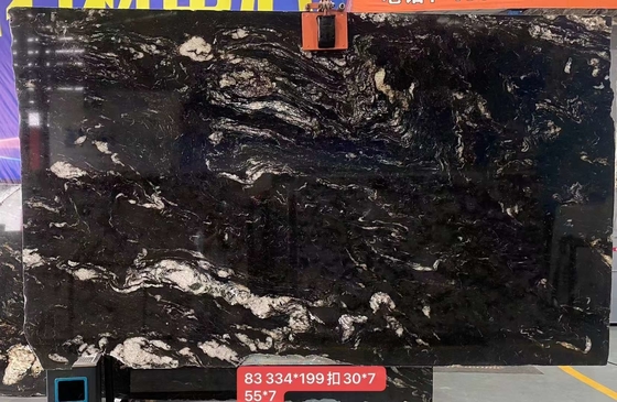 Grano de granito cósmico negro Gucci pulido de Brasil para cocina y baño modernos