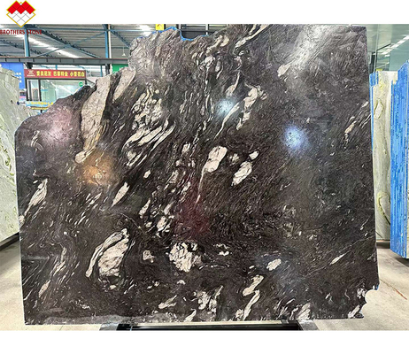 Componente Lavabo Polido Cuartzita Negra Vanidad superior para el diseño de baño final en Brasil