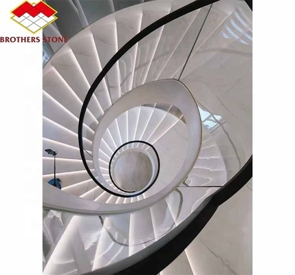 Escaleras cortadas a medida de mármol afilado de gran tamaño para diseño de interiores de hogar