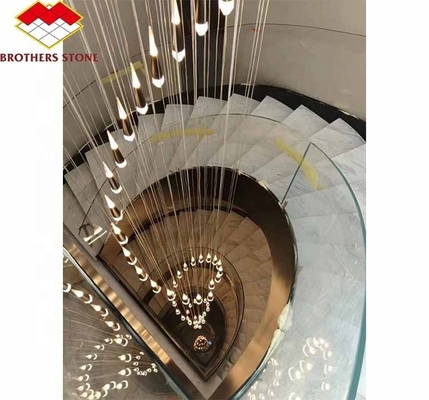 Escaleras cortadas a medida de mármol afilado de gran tamaño para diseño de interiores de hogar