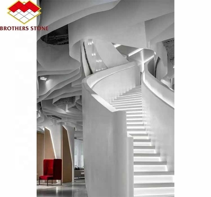 Escaleras cortadas a medida de mármol afilado de gran tamaño para diseño de interiores de hogar