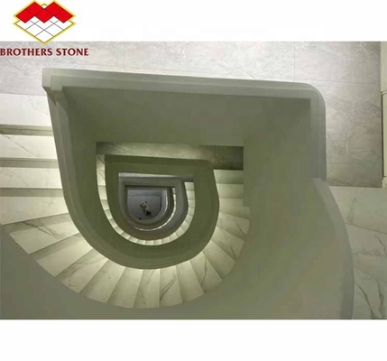 Escaleras cortadas a medida de mármol afilado de gran tamaño para diseño de interiores de hogar