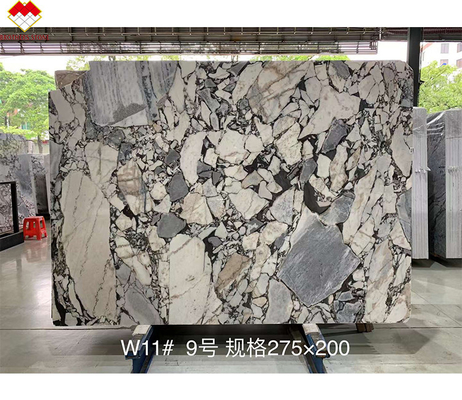 Puerta pulida Diseño de bordes de pared Mármol elefante placa de mármol blanco con un grosor de 20 mm