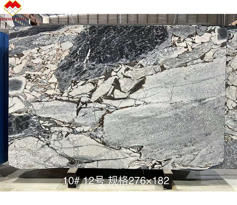 Puerta pulida Diseño de bordes de pared Mármol elefante placa de mármol blanco con un grosor de 20 mm