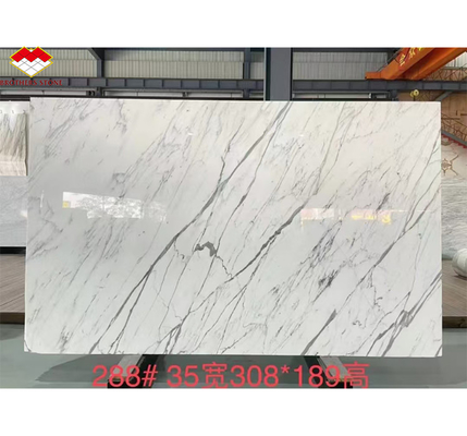 Mesa de comedor de cristal blanco nano superior moderna gran losa de mármol look azulejos de porcelana para escalones