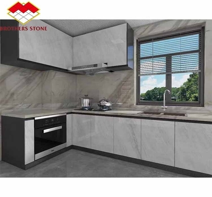 Piedra natural cortada a medida Foshan Jazz griego White Marble Slab con acabado pulido