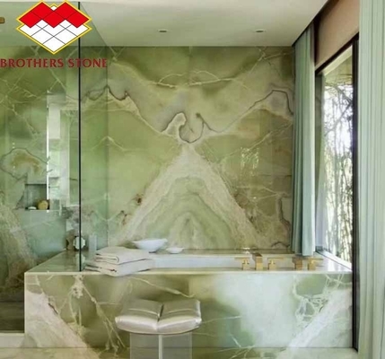 Exquisita piedra de zafiro verde ónix mármol jadees para el salón comedor dormitorio
