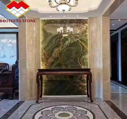 Exquisita piedra de zafiro verde ónix mármol jadees para el salón comedor dormitorio