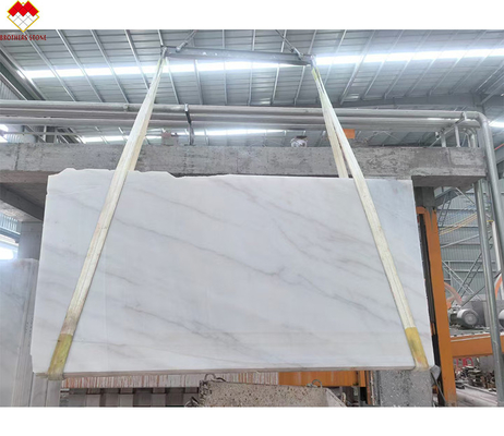 Componente de adorno de grado interior de la losa grande Lavabo Macedonia natural azulejos de suelo de mármol blanco