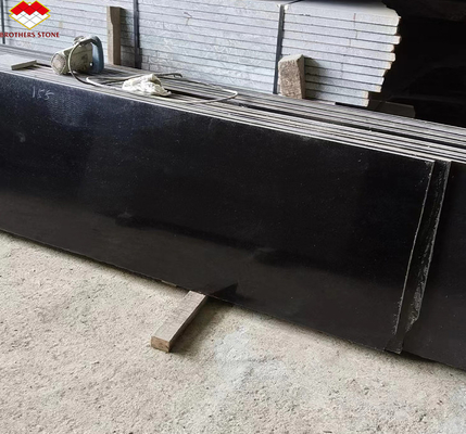 Granito de color negro puro, superficie pulida y acabado de la losa grande