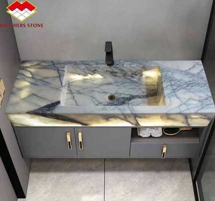 Cubo decorativo de piedra natural Calcatta Viola Cubo de lavado de mármol para baño de lujo