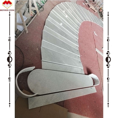ODM/OEM personalizado de mármol cristal blanco para escaleras de hilo de ónix escalera de mármol en Foshan