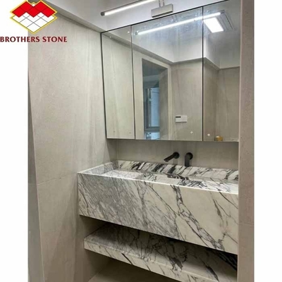 Cubo decorativo de piedra natural Calcatta Viola Cubo de lavado de mármol para baño de lujo